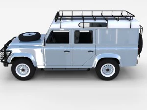 land rover defender 110 utility station wagon w in 3D Model