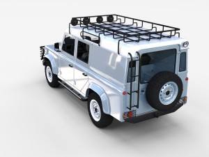 land rover defender 110 utility station wagon w in Model 3D