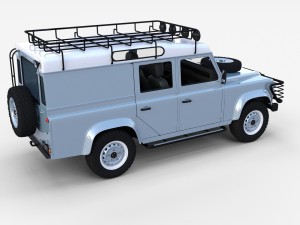 land rover defender 110 utility station wagon w in Model 3D