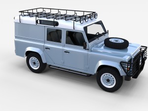 land rover defender 110 utility station wagon w in Model 3D