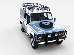 land rover defender 110 utility station wagon w in Model 3D