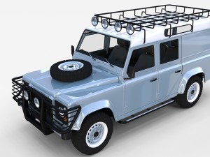 land rover defender 110 utility station wagon w in Model 3D