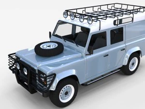 land rover defender 110 utility station wagon w in 3D Model