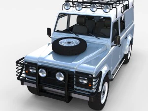 land rover defender 110 utility station wagon w in 3D Model