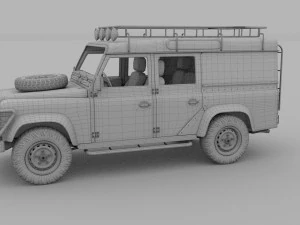 land rover defender 110 utility station wagon w in 3D Model