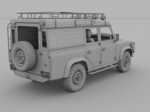 land rover defender 110 utility station wagon w in Model 3D
