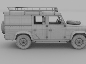 land rover defender 110 utility station wagon w in Model 3D
