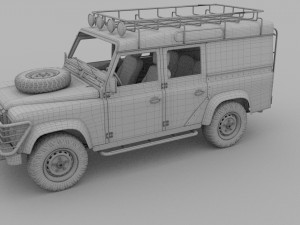 land rover defender 110 utility station wagon w in Model 3D