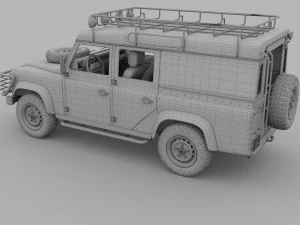 land rover defender 110 utility station wagon w in 3D Model