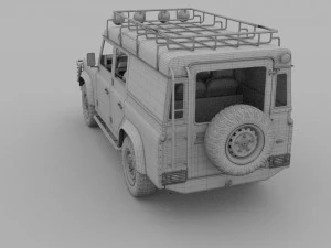 land rover defender 110 utility station wagon w in 3D Model