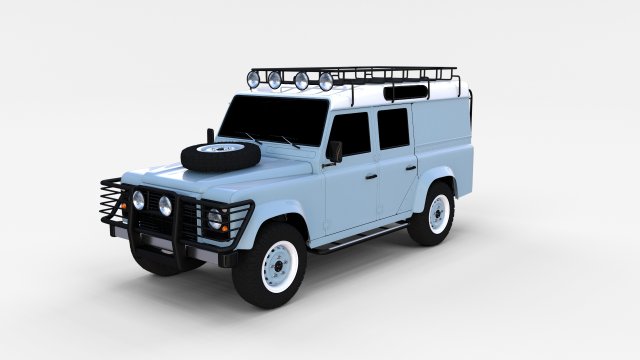land rover defender 110 utility station wagon rev 3D Model .c4d .max .obj .3ds .fbx .stl .blend 