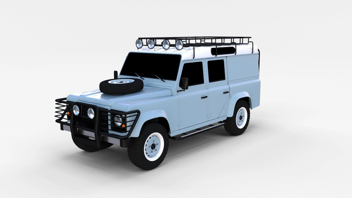 land rover defender 110 utility station wagon rev 3D Model .c4d .max .obj .3ds .fbx .stl .blend 