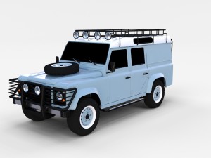 land rover defender 110 utility station wagon rev 3D Model