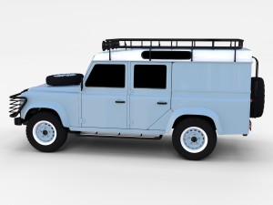 land rover defender 110 utility station wagon rev 3D Model