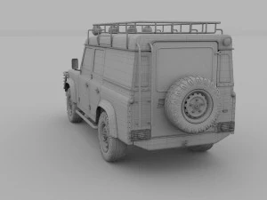 land rover defender 110 utility station wagon rev 3D Model