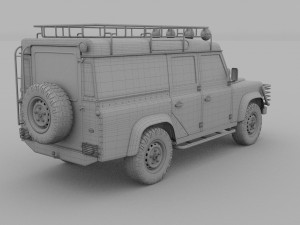 land rover defender 110 utility station wagon rev 3D Model