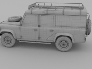 land rover defender 110 utility station wagon rev 3D Model