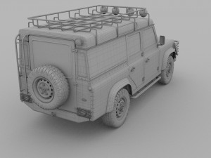 land rover defender 110 utility station wagon rev 3D Model