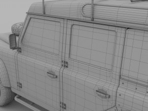 land rover defender 110 utility station wagon rev 3D Model