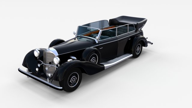mercedes 770k staff car rev Modèle 3D .c4d .max .obj .3ds .fbx .stl .blend 