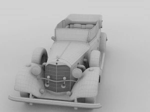 mercedes 770k staff car rev 3D Model