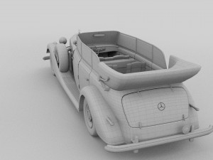 mercedes 770k staff car rev Modèle 3D