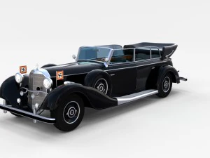 mercedes 770k grosser nazi staff car rev 3D Модель