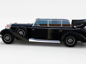 mercedes 770k grosser nazi staff car rev 3D Model