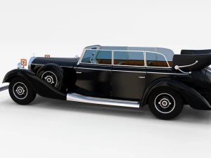 mercedes 770k grosser nazi staff car rev 3D Model