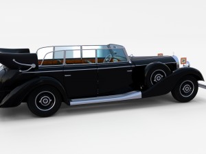 mercedes 770k grosser nazi staff car rev 3Dモデル