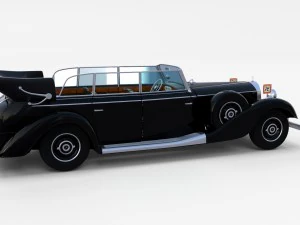 mercedes 770k grosser nazi staff car rev 3D Model