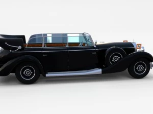 mercedes 770k grosser nazi staff car rev 3D Model