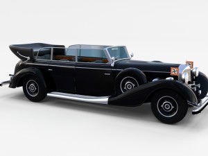 mercedes 770k grosser nazi staff car rev 3Dモデル