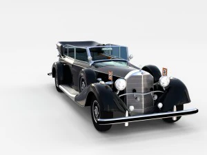 mercedes 770k grosser nazi staff car rev 3D Model