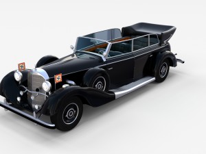 mercedes 770k grosser nazi staff car rev 3Dモデル