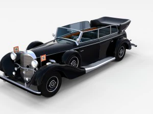 mercedes 770k grosser nazi staff car rev 3D Model