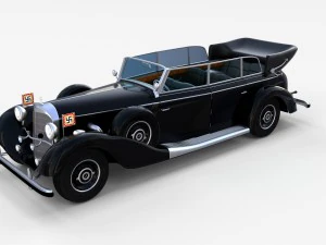 mercedes 770k grosser nazi staff car rev 3D Model
