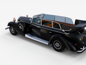 mercedes 770k grosser nazi staff car rev 3Dモデル