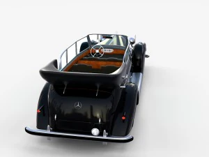 mercedes 770k grosser nazi staff car rev 3D Model