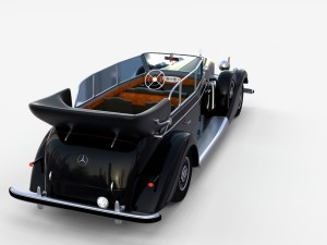 mercedes 770k grosser nazi staff car rev 3Dモデル