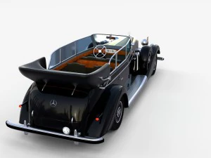 mercedes 770k grosser nazi staff car rev 3D Model