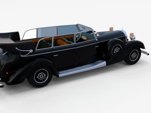 mercedes 770k grosser nazi staff car rev 3D Model