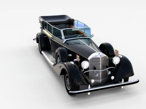 mercedes 770k grosser nazi staff car rev 3D Model