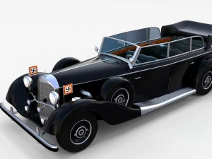 mercedes 770k grosser nazi staff car rev 3D Model