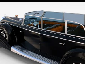 mercedes 770k grosser nazi staff car rev 3D Model