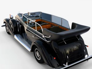 mercedes 770k grosser nazi staff car rev 3D Model