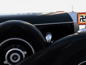 mercedes 770k grosser nazi staff car rev 3D Model