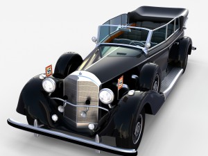 mercedes 770k grosser nazi staff car rev 3Dモデル