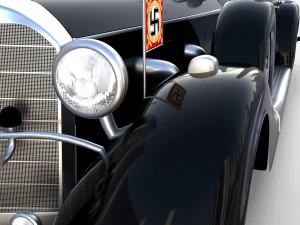 mercedes 770k grosser nazi staff car rev 3D Model
