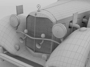 mercedes 770k grosser nazi staff car rev 3D Model